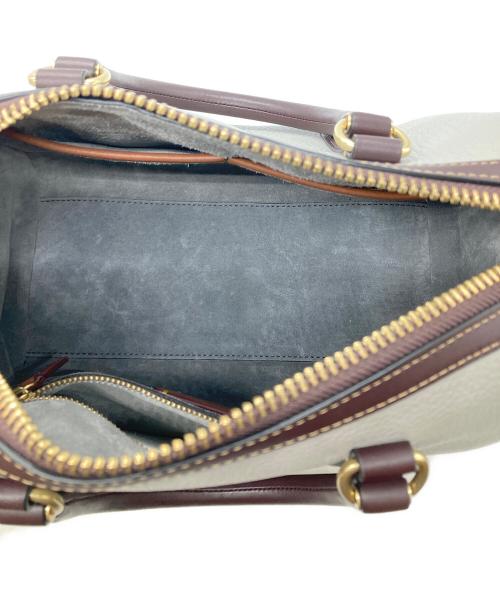 COACH（コーチ）COACH (コーチ) ルビー サッチェル 25 カラーブロック 2WAYバッグ グレー×ブラウンの古着・服飾アイテム