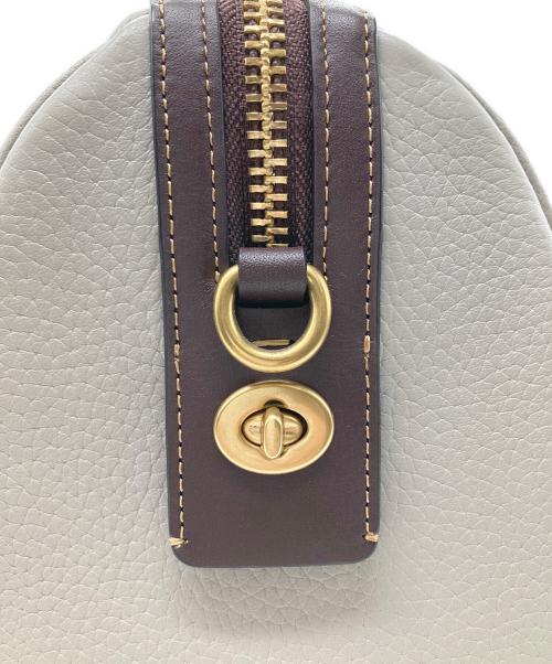 COACH（コーチ）COACH (コーチ) ルビー サッチェル 25 カラーブロック 2WAYバッグ グレー×ブラウンの古着・服飾アイテム