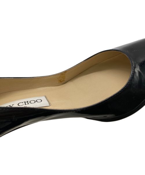 JIMMY CHOO（ジミーチュウ）JIMMY CHOO (ジミーチュウ) エナメルヒールパンプス ブラック サイズ:23.5cmの古着・服飾アイテム