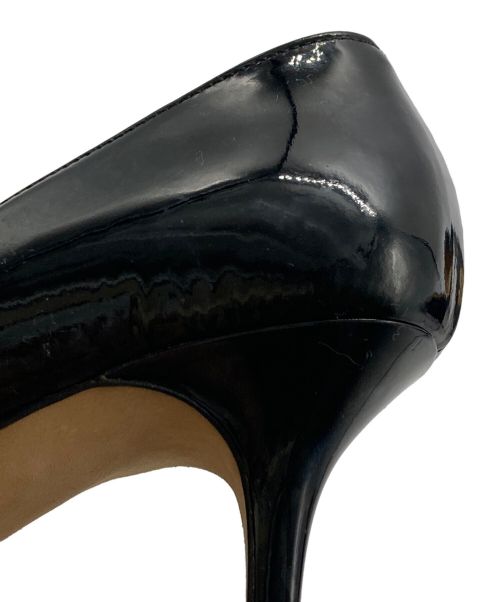 JIMMY CHOO（ジミーチュウ）JIMMY CHOO (ジミーチュウ) エナメルヒールパンプス ブラック サイズ:23.5cmの古着・服飾アイテム