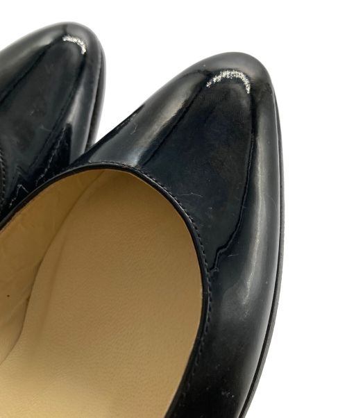 JIMMY CHOO（ジミーチュウ）JIMMY CHOO (ジミーチュウ) エナメルヒールパンプス ブラック サイズ:23.5cmの古着・服飾アイテム