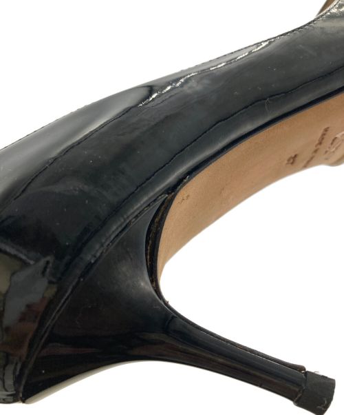 JIMMY CHOO（ジミーチュウ）JIMMY CHOO (ジミーチュウ) エナメルヒールパンプス ブラック サイズ:23.5cmの古着・服飾アイテム