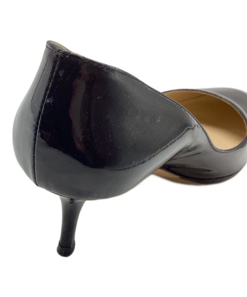 JIMMY CHOO（ジミーチュウ）JIMMY CHOO (ジミーチュウ) エナメルヒールパンプス ブラック サイズ:23.5cmの古着・服飾アイテム