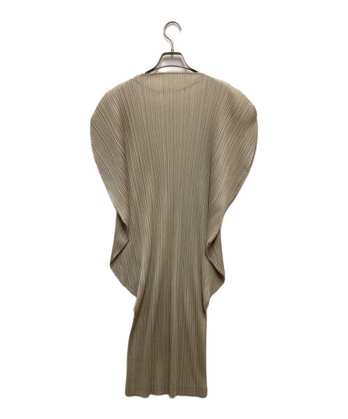 PLEATS PLEASE（プリーツプリーズ）PLEATS PLEASE (プリーツプリーズ) ノースリーブプリーツワンピース ベージュ サイズ:Lの古着・服飾アイテム