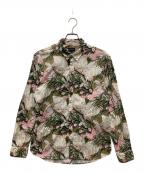 PAUL SMITHポールスミス）の古着「総花柄シャツ」｜ベージュ×グリーン