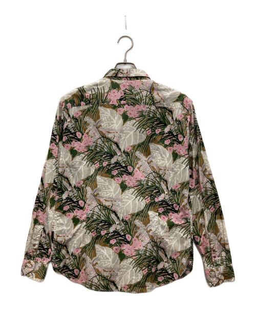 PAUL SMITH（ポールスミス）PAUL SMITH (ポールスミス) 総花柄シャツ ベージュ×グリーン サイズ:Lの古着・服飾アイテム