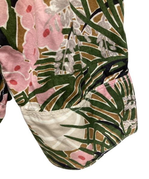 PAUL SMITH（ポールスミス）PAUL SMITH (ポールスミス) 総花柄シャツ ベージュ×グリーン サイズ:Lの古着・服飾アイテム