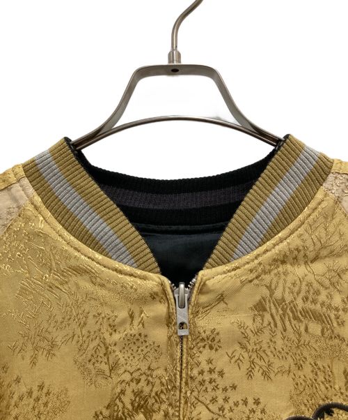 花旅楽団（ハナタビガクダン）花旅楽団 (ハナタビガクダン) リバーシブルスカジャン ブラック サイズ:XLの古着・服飾アイテム