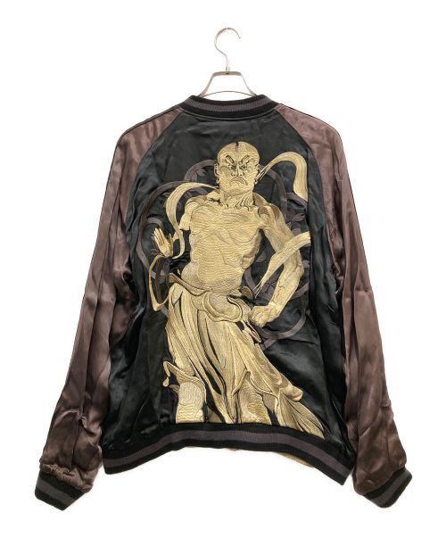 花旅楽団（ハナタビガクダン）花旅楽団 (ハナタビガクダン) リバーシブルスカジャン ブラック サイズ:XLの古着・服飾アイテム