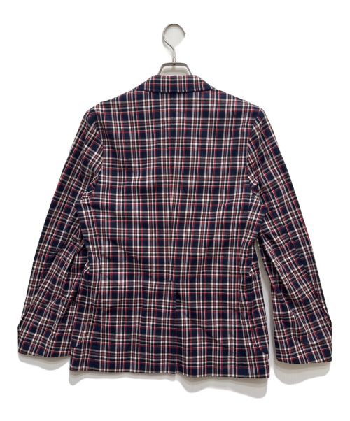 maison kitsune（メゾンキツネ）MAISON KITSUNE (メゾンキツネ) 金釦チェックテーラードジャケット サイズ:T46の古着・服飾アイテム