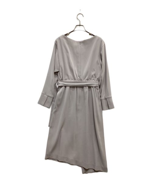Pinky & Dianne（ピンキーアンドダイアン）Pinky & Dianne (ピンキーアンドダイアン) ダブルクロスアシンメトリーワンピース グレー サイズ:Mの古着・服飾アイテム