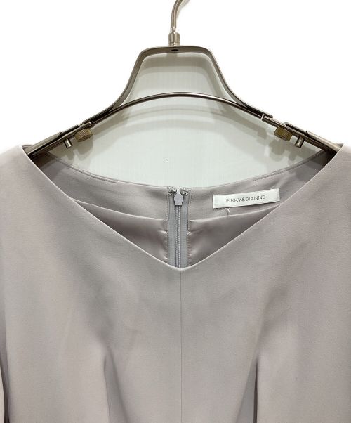 Pinky & Dianne（ピンキーアンドダイアン）Pinky & Dianne (ピンキーアンドダイアン) ダブルクロスアシンメトリーワンピース グレー サイズ:Mの古着・服飾アイテム