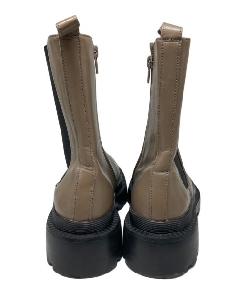 atelier brugge（アトリエ ブルージュ）atelier brugge (アトリエ ブルージュ) タンクソールサイドゴアブーツ ブラウン サイズ:M（23～23.5）の古着・服飾アイテム