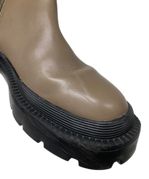 atelier brugge（アトリエ ブルージュ）atelier brugge (アトリエ ブルージュ) タンクソールサイドゴアブーツ ブラウン サイズ:M（23～23.5）の古着・服飾アイテム