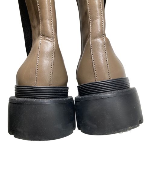 atelier brugge（アトリエ ブルージュ）atelier brugge (アトリエ ブルージュ) タンクソールサイドゴアブーツ ブラウン サイズ:M（23～23.5）の古着・服飾アイテム