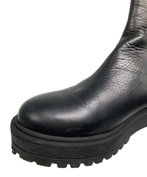 BEAUTY&YOUTH（ビューティーアンドユース）BEAUTY&YOUTH (ビューティーアンドユース) レザー ミドル サイドゴア ブーツ ブラック サイズ:23.5の古着・服飾アイテム