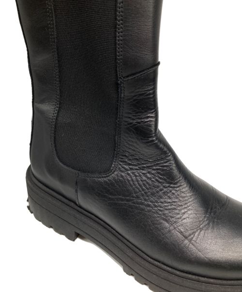 BEAUTY&YOUTH（ビューティーアンドユース）BEAUTY&YOUTH (ビューティーアンドユース) レザー ミドル サイドゴア ブーツ ブラック サイズ:23.5の古着・服飾アイテム