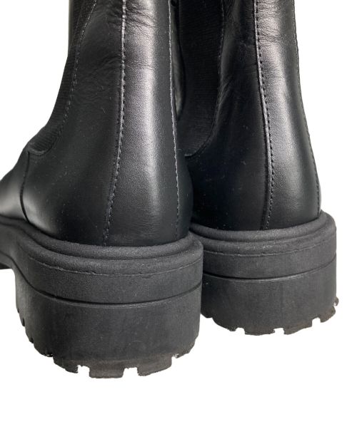 BEAUTY&YOUTH（ビューティーアンドユース）BEAUTY&YOUTH (ビューティーアンドユース) レザー ミドル サイドゴア ブーツ ブラック サイズ:23.5の古着・服飾アイテム