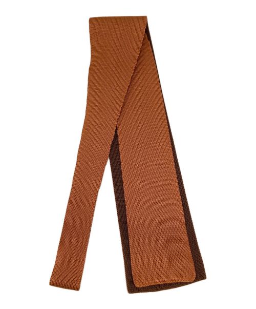 HERMES（エルメス）HERMES (エルメス) シルクニットタイ オレンジ サイズ:表記無し(実寸サイズをご参照下さい)の古着・服飾アイテム