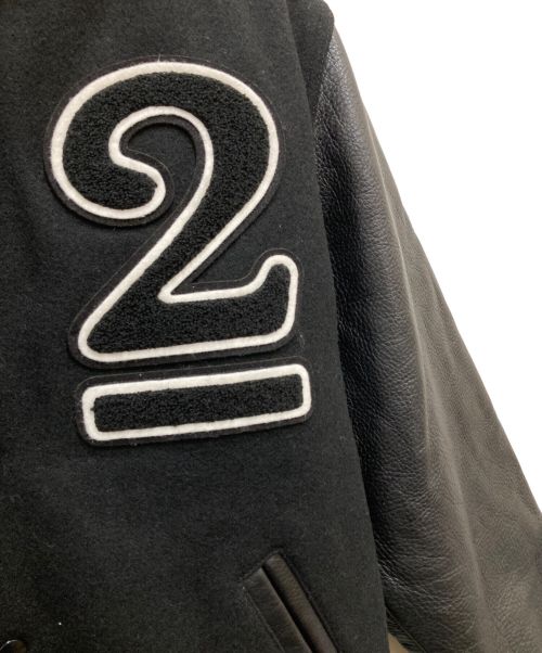 UNDERCOVER（アンダーカバー）UNDERCOVER (アンダーカバー) HUMAN MADE (ヒューマンメイド) VERDY LAST ORGY2 VARSITY JACKET/ヴェルディラストオージイ2ヴァ―シティジャケット ブラック サイズ:XLの古着・服飾アイテム