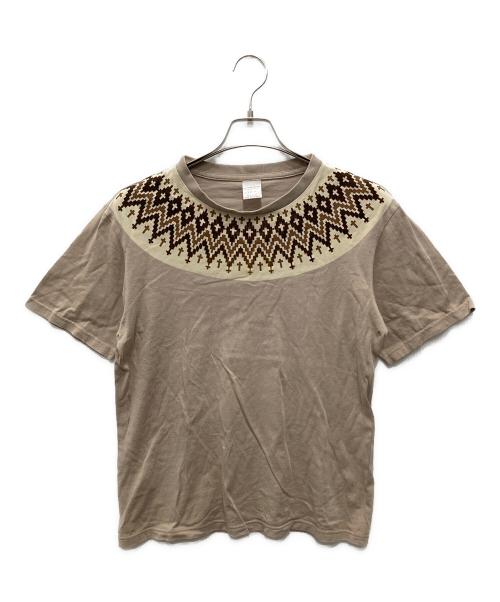 NUMBER (N)INE（ナンバーナイン）NUMBER (N)INE (ナンバーナイン) ノルディックTシャツ ベージュ サイズ:4の古着・服飾アイテム