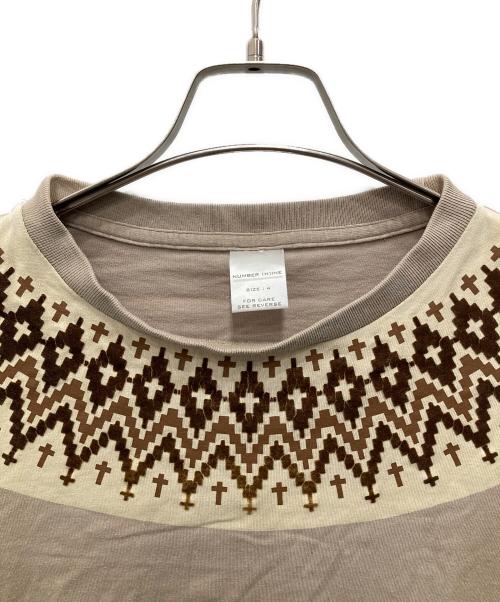 NUMBER (N)INE（ナンバーナイン）NUMBER (N)INE (ナンバーナイン) ノルディックTシャツ ベージュ サイズ:4の古着・服飾アイテム