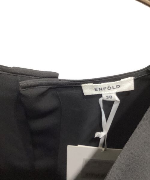 ENFOLD（エンフォルド）ENFOLD (エンフォルド) ビッグカフスチュニックブラウス ブラック サイズ:Mの古着・服飾アイテム