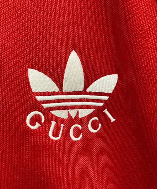 adidas Originals（アディダスオリジナル）adidas originals (アディダスオリジナル) GUCCI (グッチ) Cotton Jersey Zip Jacket/コットンジャージージップジャケット レッド サイズ:Sの古着・服飾アイテム