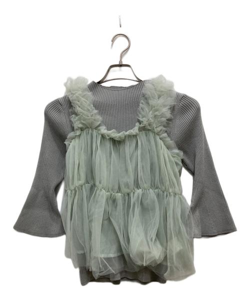 Rirandture（リランドチュール）Rirandture (リランドチュール) ふわふわキャミソール＆ニットセット グリーン サイズ:Mの古着・服飾アイテム