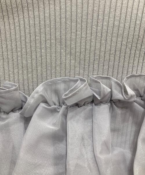 Apuweiser-riche（アプワイザーリッシェ）Apuweiser-riche (アプワイザーリッシェ) シアーフリルドッキングニット グレー サイズ:Mの古着・服飾アイテム