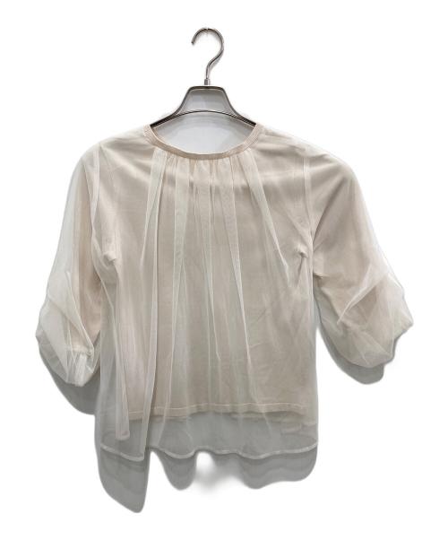 Apuweiser-riche（アプワイザーリッシェ）Apuweiser-riche (アプワイザーリッシェ) チュールドッキングプルオーバー ベージュ サイズ:2の古着・服飾アイテム