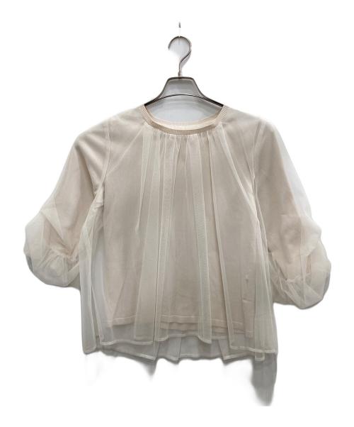 Apuweiser-riche（アプワイザーリッシェ）Apuweiser-riche (アプワイザーリッシェ) チュールドッキングプルオーバー ベージュ サイズ:2の古着・服飾アイテム