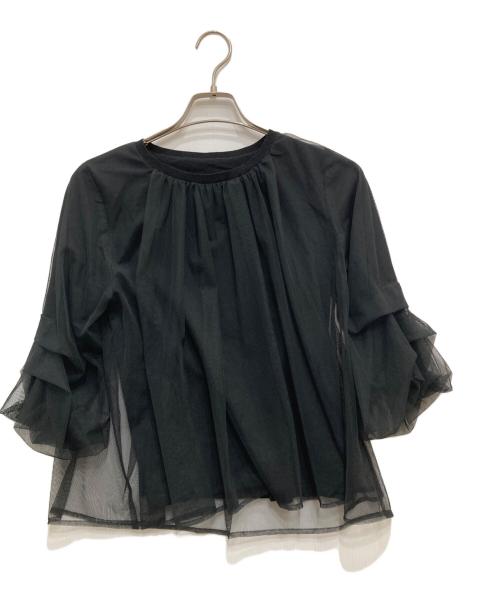 Apuweiser-riche（アプワイザーリッシェ）Apuweiser-riche (アプワイザーリッシェ) チュールドッキングプルオーバー ブラック サイズ:Mの古着・服飾アイテム