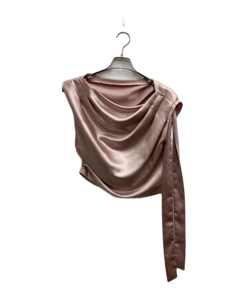 Rirandture（リランドチュール）Rirandture (リランドチュール) サテンドレープブラウス ピンク サイズ:1の古着・服飾アイテム