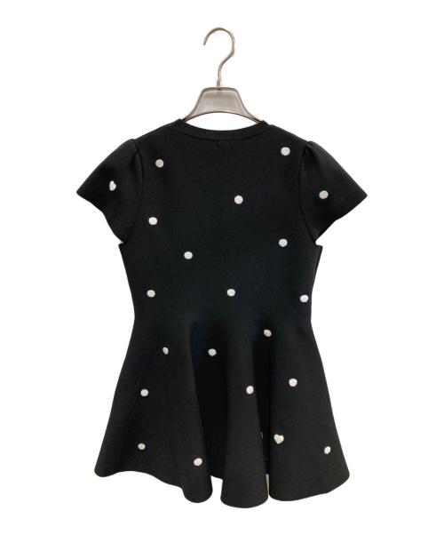 Apuweiser-riche（アプワイザーリッシェ）Apuweiser-riche (アプワイザーリッシェ) ドットニットチュニック ブラック サイズ:Sの古着・服飾アイテム