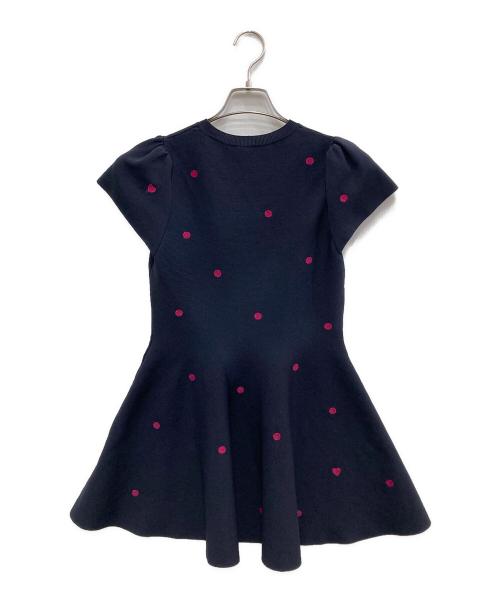 Apuweiser-riche（アプワイザーリッシェ）Apuweiser-riche (アプワイザーリッシェ) ドットニットチュニック ネイビー サイズ:2の古着・服飾アイテム