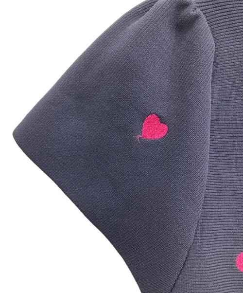 Apuweiser-riche（アプワイザーリッシェ）Apuweiser-riche (アプワイザーリッシェ) ドットニットチュニック ネイビー サイズ:2の古着・服飾アイテム