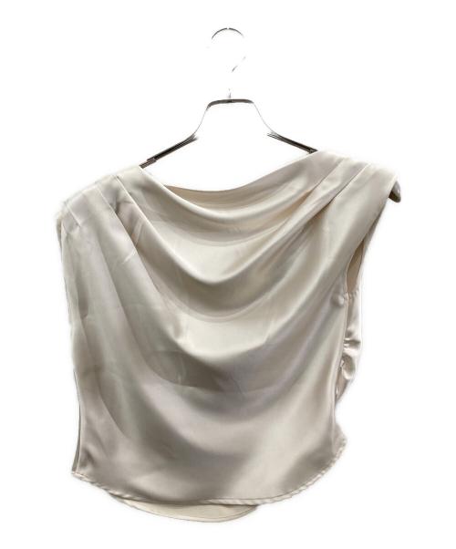 Rirandture（リランドチュール）Rirandture (リランドチュール) サテンドレープブラウス ベージュ サイズ:1の古着・服飾アイテム