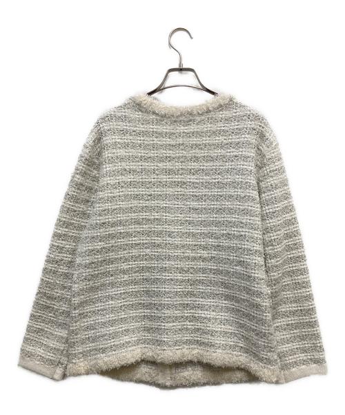 Rirandture（リランドチュール）Rirandture (リランドチュール) ラメツイードニットジャケット ホワイト サイズ:2の古着・服飾アイテム