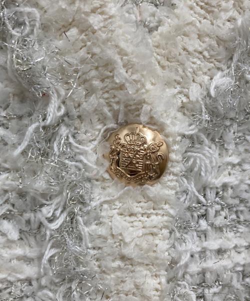 Rirandture（リランドチュール）Rirandture (リランドチュール) ラメツイードニットジャケット ホワイト サイズ:2の古着・服飾アイテム