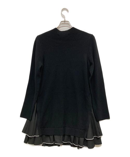 Rirandture（リランドチュール）Rirandture (リランドチュール) 配色ラインシャツドッキングチュニックワンピース ブラック サイズ:2の古着・服飾アイテム