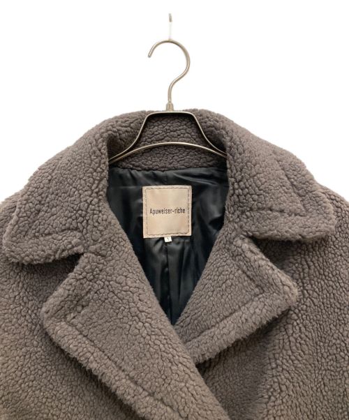 Apuweiser-riche（アプワイザーリッシェ）Apuweiser-riche (アプワイザーリッシェ) ボアダブル釦コート グレー サイズ:1の古着・服飾アイテム