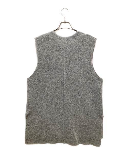 ADAWAS（アダワス）ADAWAS (アダワス) DOUBLE-FACED KNIT VEST/ダブル－フェイスド　ニット　ベスト グレー サイズ:freeの古着・服飾アイテム