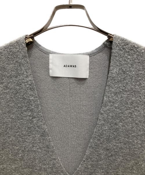 ADAWAS（アダワス）ADAWAS (アダワス) DOUBLE-FACED KNIT VEST/ダブル－フェイスド　ニット　ベスト グレー サイズ:freeの古着・服飾アイテム
