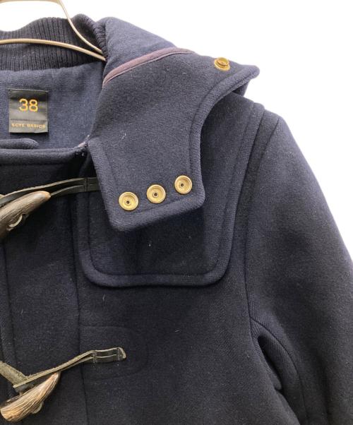 SCYEBASICS（サイベーシックス）SCYEBASICS (サイベーシックス) ウールカシミヤメルトン ダッフルコート ネイビー サイズ:38の古着・服飾アイテム