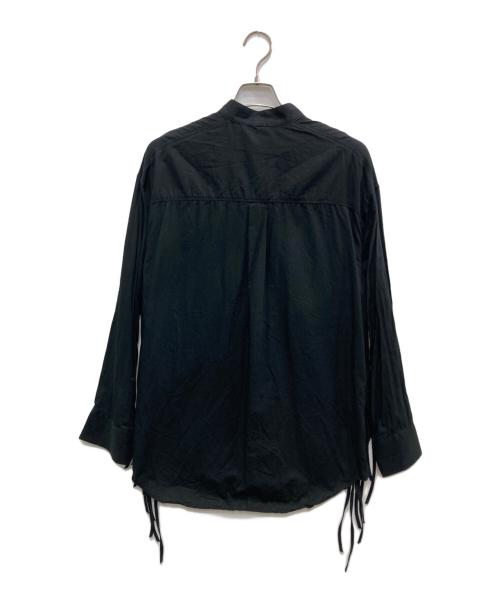 BED J.W. FORD（ベッドフォード）BED J.W. FORD (ベッドフォード) フリンジデザインシルク混ブラウス ブラック サイズ:1の古着・服飾アイテム