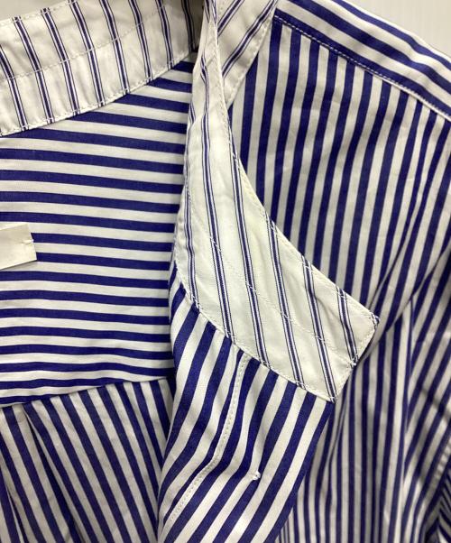 ESLOW（エスロー）ESLOW (エスロー) クルーネックシャツワンピース ホワイト×ブルー サイズ:Mの古着・服飾アイテム