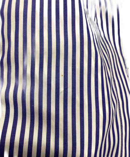 ESLOW（エスロー）ESLOW (エスロー) クルーネックシャツワンピース ホワイト×ブルー サイズ:Mの古着・服飾アイテム