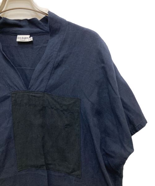 ERIC BERGERE（エリック・ベルジェール）ERIC BERGERE (エリック・ベルジェール) リネンワンピース ネイビー サイズ:Mの古着・服飾アイテム