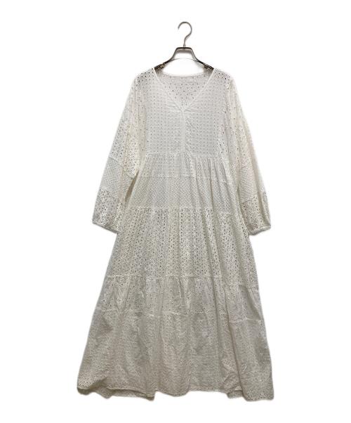 FRAMeWORK（フレームワーク）FRAMeWORK (フレームワーク) カットワークレースワンピース ホワイト サイズ:38 未使用品の古着・服飾アイテム